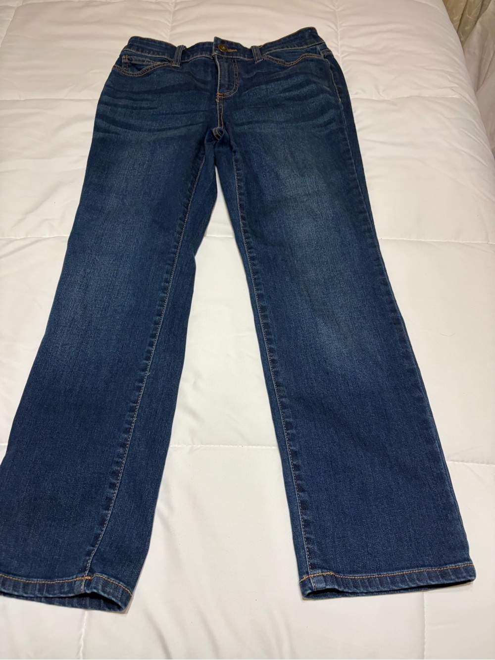 St. John's Bay Women’s Flare Jeans in Dark Blue Denim